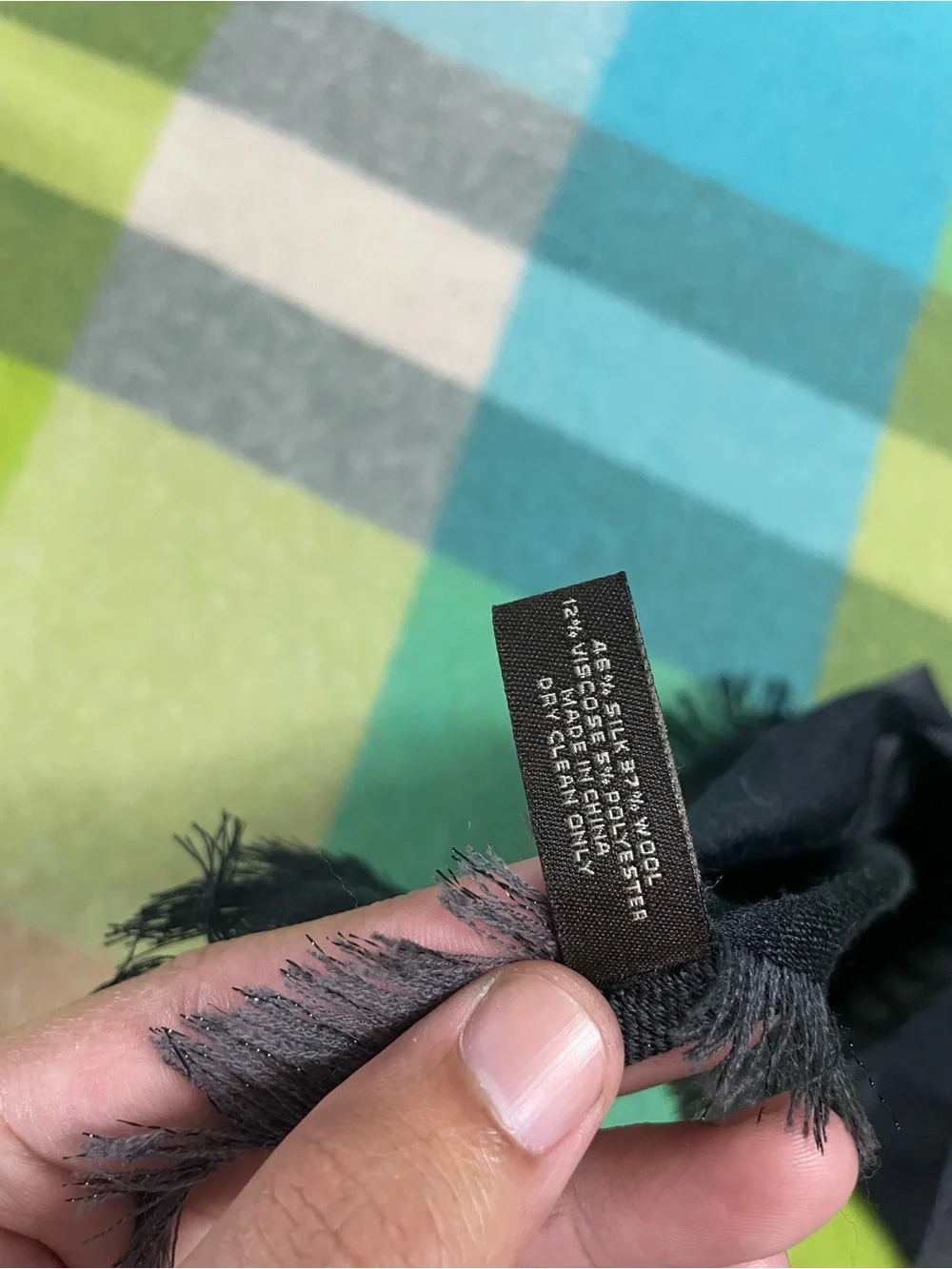 Coach silk black scarf with fringe #luxury #scarf